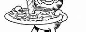 Garfield Pizza Coloring Pages