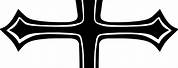 Gothic Cross Line Art