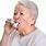 Grandma Using Inhaler