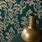 Green and Gold Damask Wallpaper