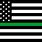 Green and White American Flag