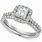 Halo Engagement Ring Set