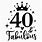 Happy 40th Birthday SVG