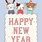 Happy New Year Cute Cards
