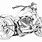 Harley Motorcycle Line Drawings