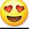 Heart Shaped Eyes Emoji