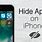 Hide Photos On iPhone