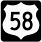 Highway 58 Sign