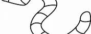 Hook and Worm Clip Art Black and White