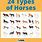 Horse Breeds of All Types