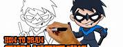 How to Draw Chibi Nightwing