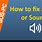 How to Fix Sound