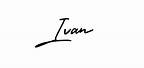 Ivan Name Signature