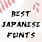 Japanese Text Font