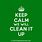 Keep Calm Cleaner Sign