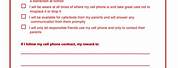 Kids Cell Phone Contract Template