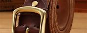 Leather Belt Brass Buckle