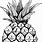 Line Drawing of Pineapple