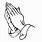 Line Drawing of Praying Hands