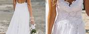 Long White Beach Wedding Dress