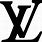 Louis Vuitton Logo Black
