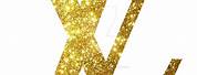 Louis Vuitton Logo Gold Glitter