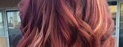 Mahogany Hair Color with Caramel Highlights