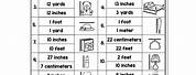 Measuring Objects around Your House Worksheet