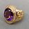 Men's Gold Amethyst Ring