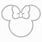 Minnie Mouse Head Stencil