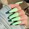 Mint Green Acrylic Nails