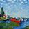 Monet Boat Painting