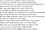 My Song for You Lyrics
