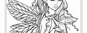 Mystical Angel Fairy Coloring Pages