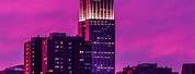 NYC Empire State Building Purple