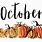 October Calendar Clip Art Free