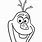 Olaf Face Coloring Page