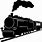 Old Steam Train Silhouette