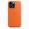 Orange Leather iPhone 14 Case