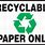 Paper Recycle Bin Sign