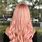 Pastel Pink Dyed Hair