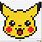 Pikachu Pixel Art Grid Small