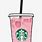 Pink Starbucks Sticker