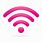 Pink Wifi Symbol