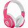 Pink and White Headphones
