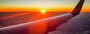 Plane Wing Sunset