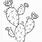 Prickly Pear Cactus Outline