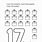 Printable Number 17 Worksheets