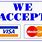 Printable Square We Accept Credit Cards Sign