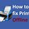 Printer Says Offline